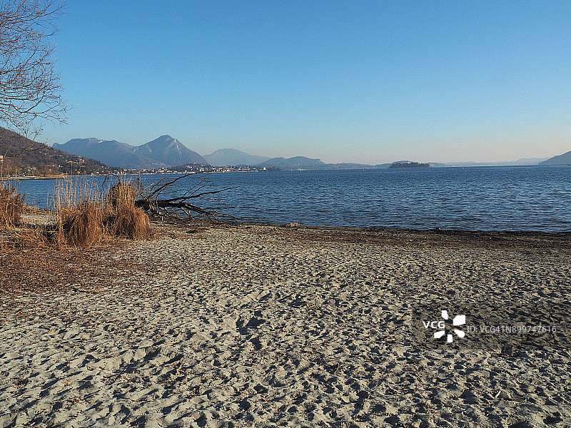 托切河河口的小海滩图片素材