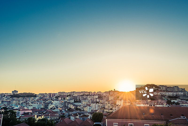 里斯本黄昏景色图片素材