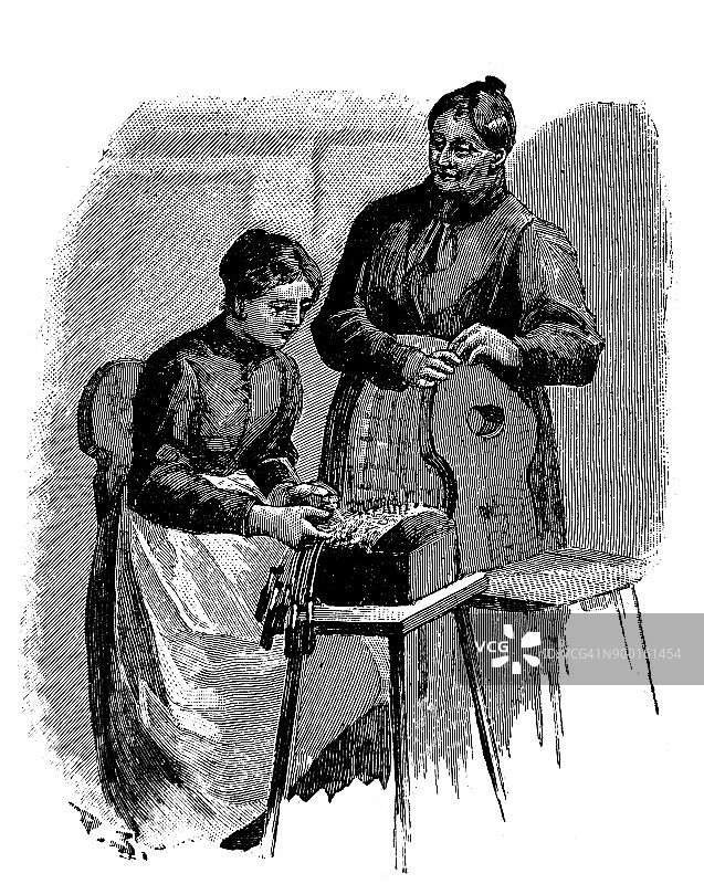 工作中的两位女性对话 -1896图片素材