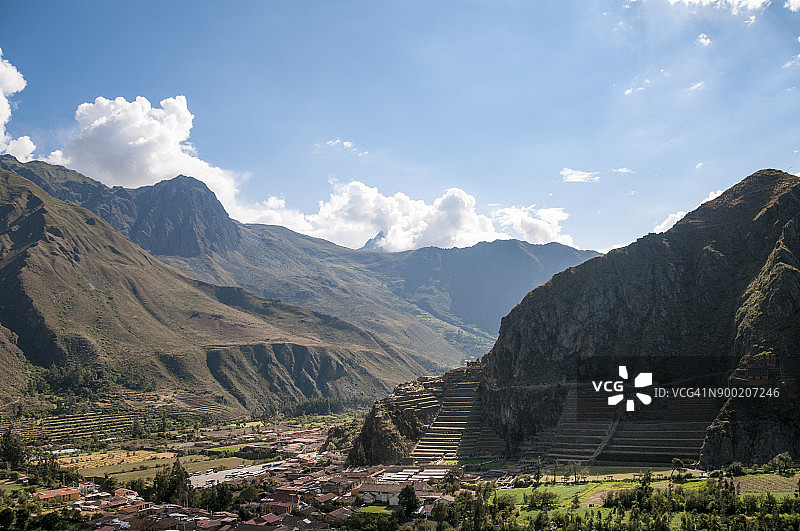秘鲁奥扬泰坦博的古印加遗址图片素材