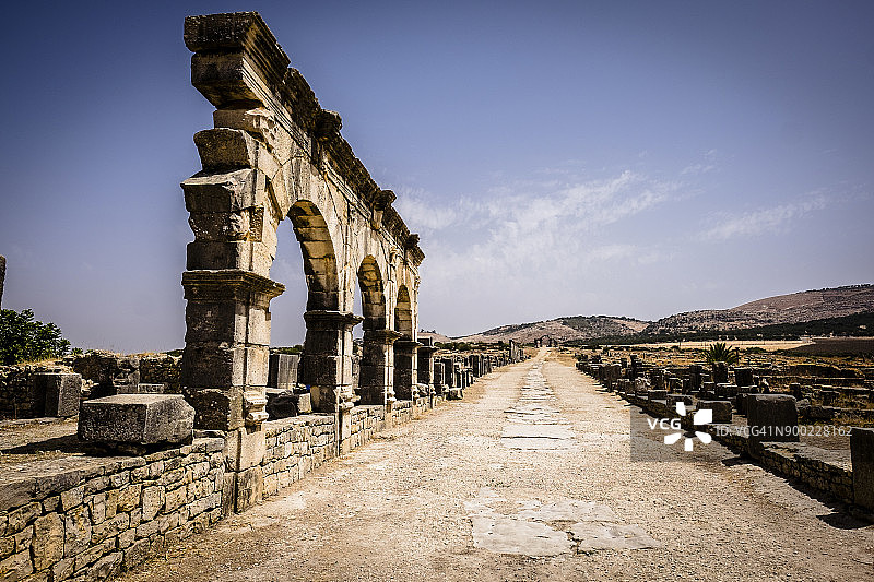 摩洛哥沃吕比利斯古罗马遗址图片素材