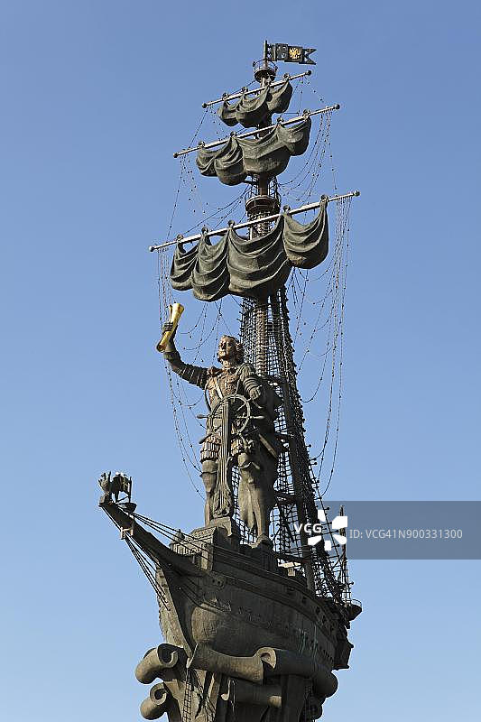 俄罗斯莫斯科彼得大帝雕像图片素材