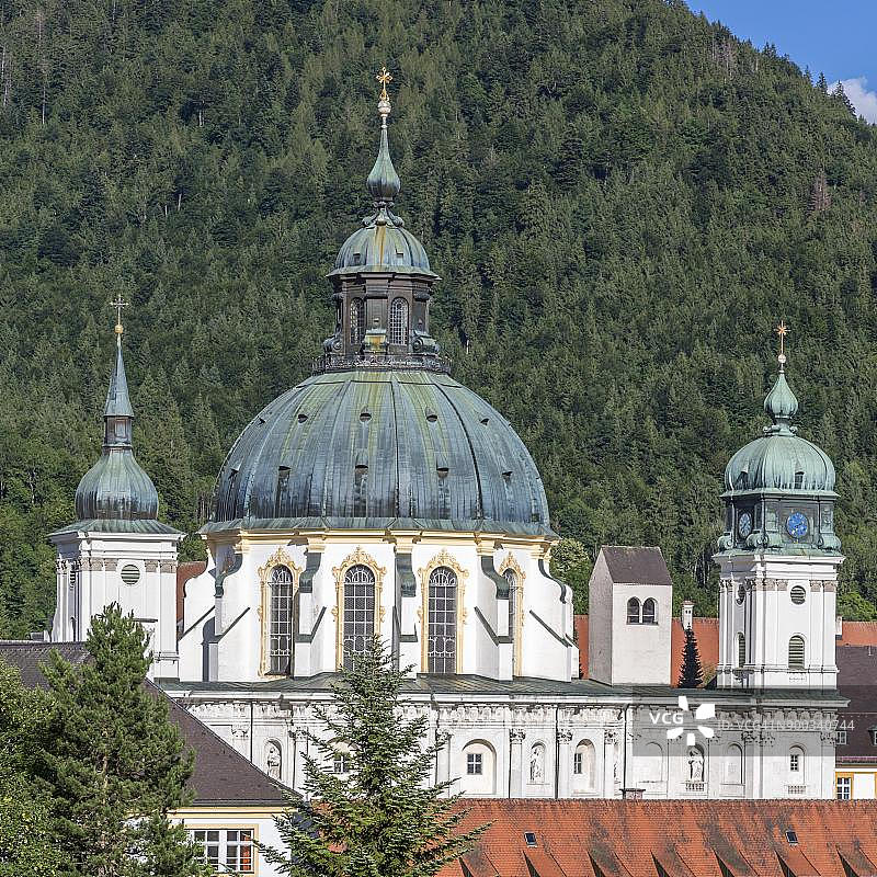 埃塔尔修道院，德国巴伐利亚州上巴伐利亚图片素材