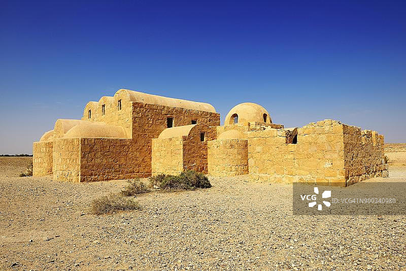 约旦的倭马亚沙漠城堡奎塞尔阿姆拉图片素材