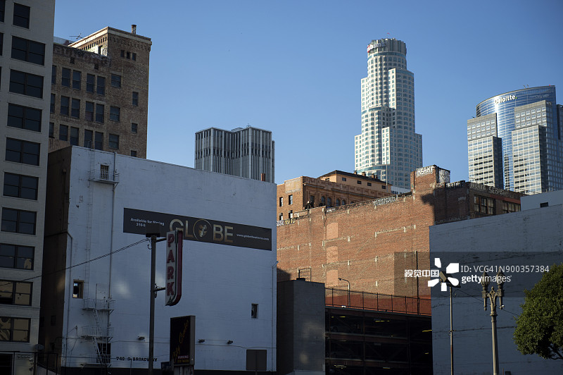 美国洛杉矶的市中心建筑图片素材