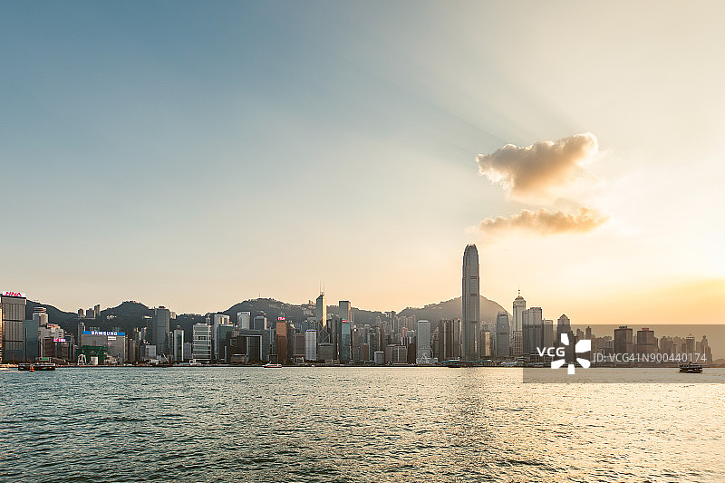 中国香港维多利亚港图片素材