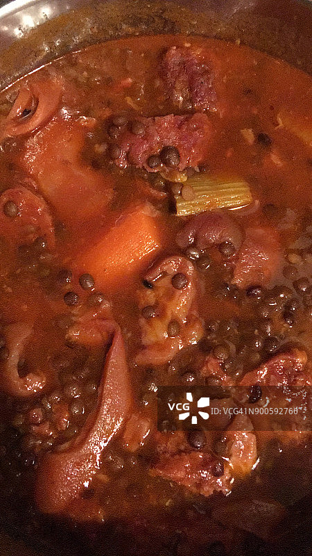 扁豆和科特奇诺香肠图片素材