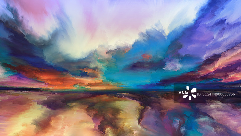 抽象景观透视图图片素材