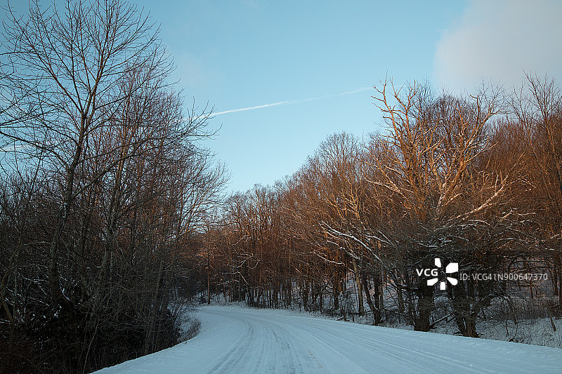 蓝岭公园大道的晨曦6图片素材