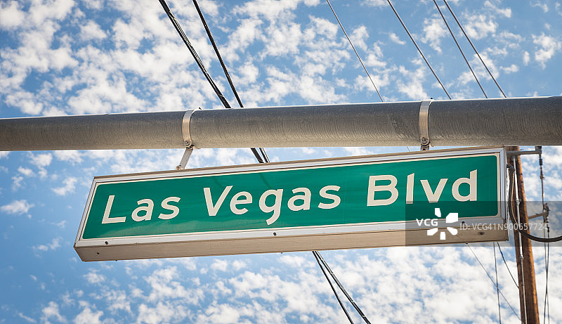 拉斯维加斯大道街道路牌-The Strip图片素材