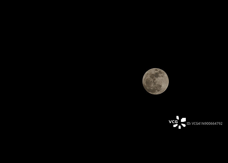 2018年1月1日超级满月图片素材
