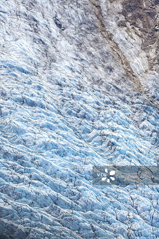 鲁斯冰川冰雪岩石无人机视角图片素材