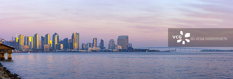 圣地亚哥和海湾地区全景图片素材