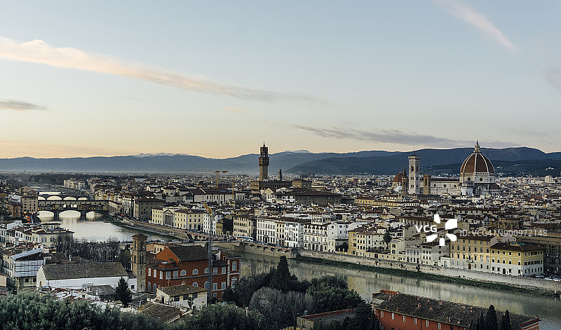 佛罗伦萨日落天际线图片素材
