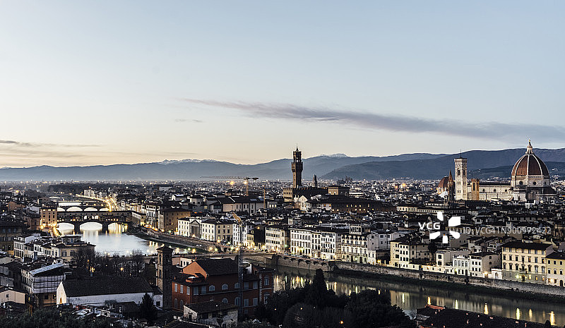 佛罗伦萨日落天际线图片素材