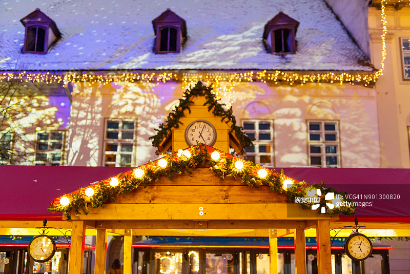 圣诞街道装饰图片素材