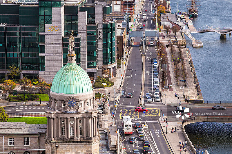 爱尔兰都柏林的天际线图片素材