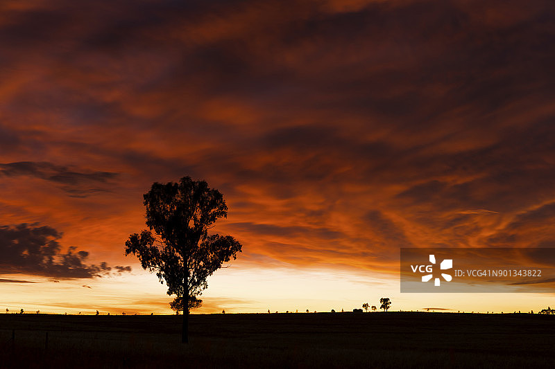 内陆地区的日出图片素材