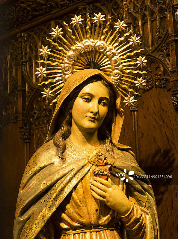 圣埃 Eulalia 巴塞罗那大教堂的宗教人物图片素材