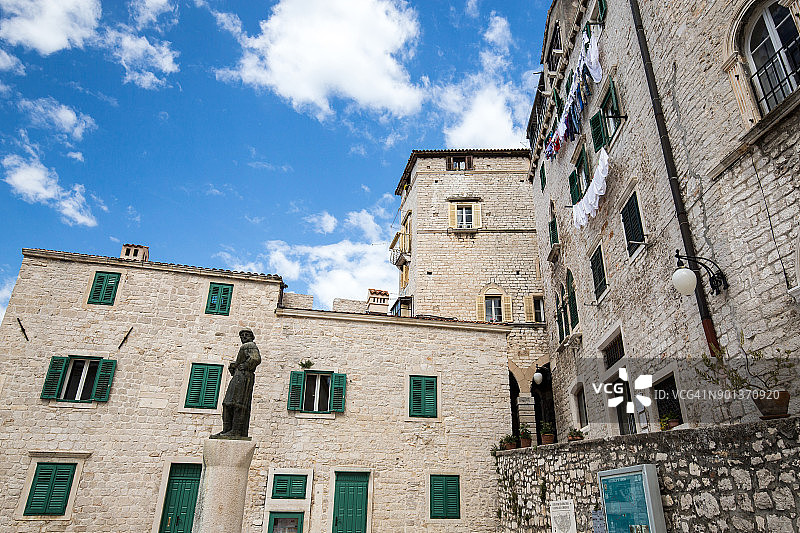 克罗地亚希贝尼克的街角图片素材