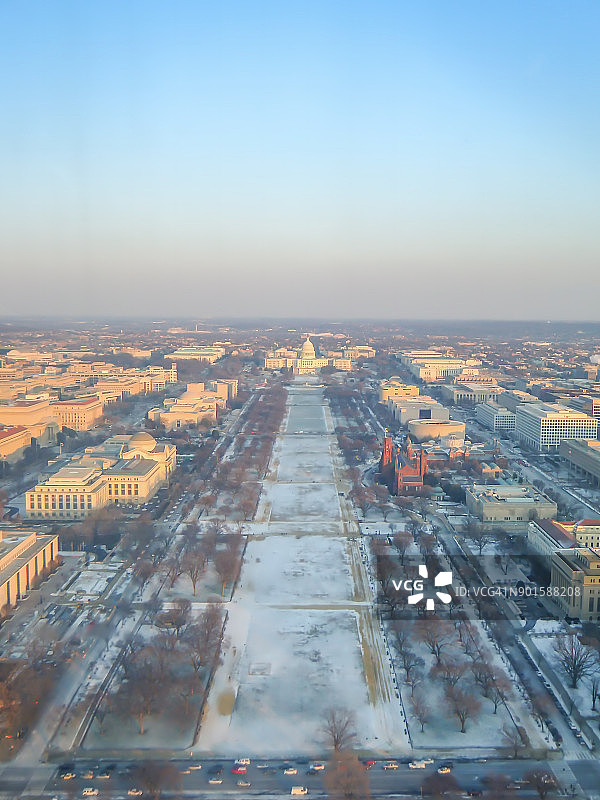 白色风景：美国华盛顿特区的天空景色图片素材