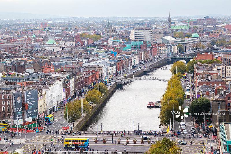 爱尔兰都柏林的天际线图片素材