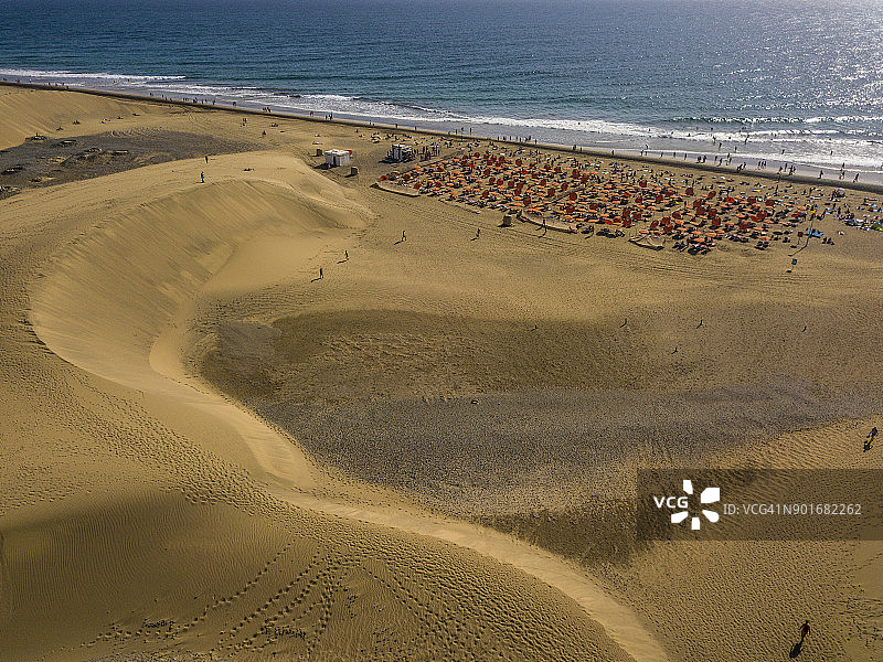 西班牙大加那利岛马斯帕洛马斯空中景观图片素材