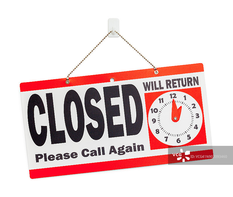 已关闭标志图片素材