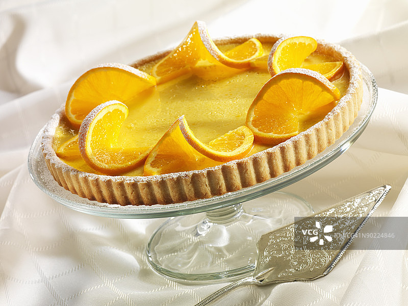 橙色奶油馅饼图片素材