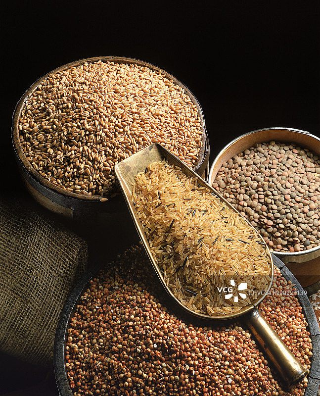 小麦扁豆米饭图片素材