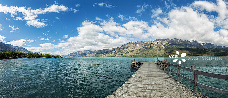 新西兰南岛瓦卡蒂普湖北部格林诺奇图片素材