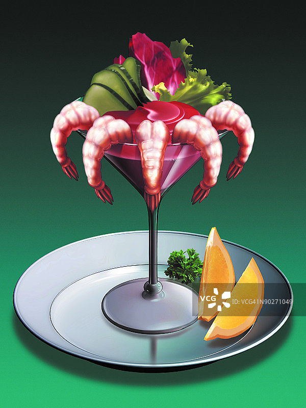 绿色背景下的饮料特写镜头图片素材