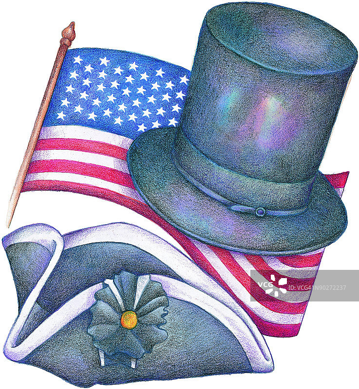 白色背景下国旗的特写镜头图片素材