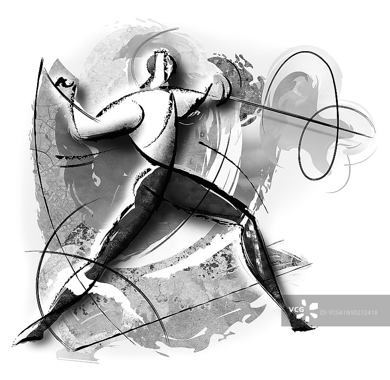 白色背景下雕像的特写镜头图片素材