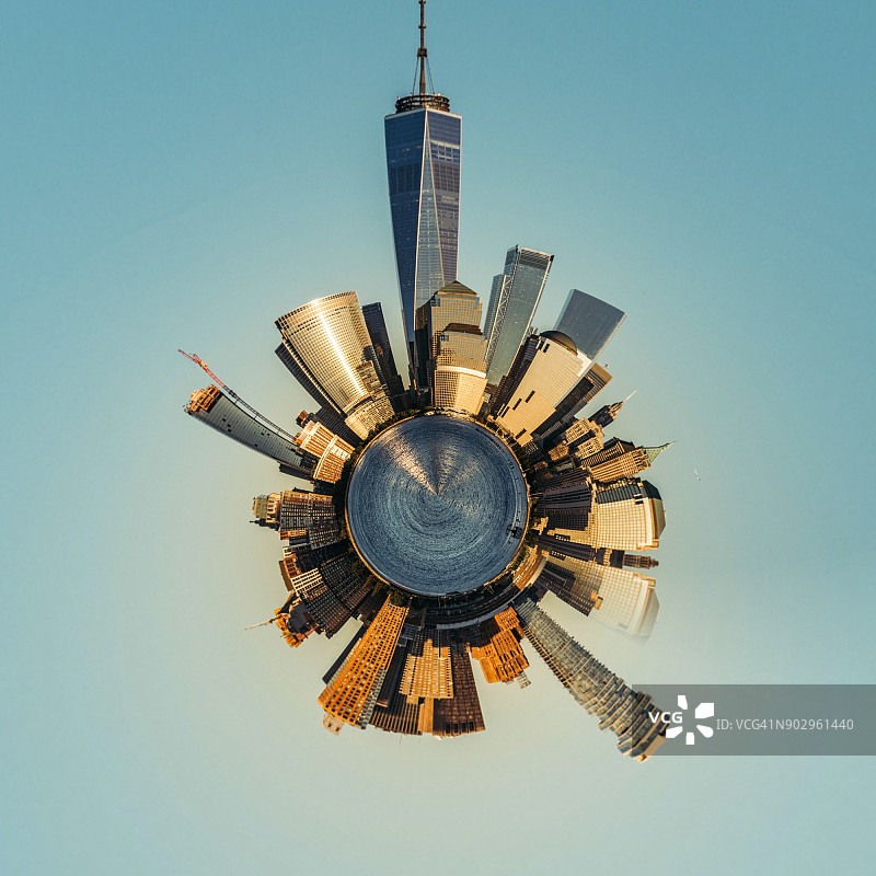 曼哈顿360度全景图片素材