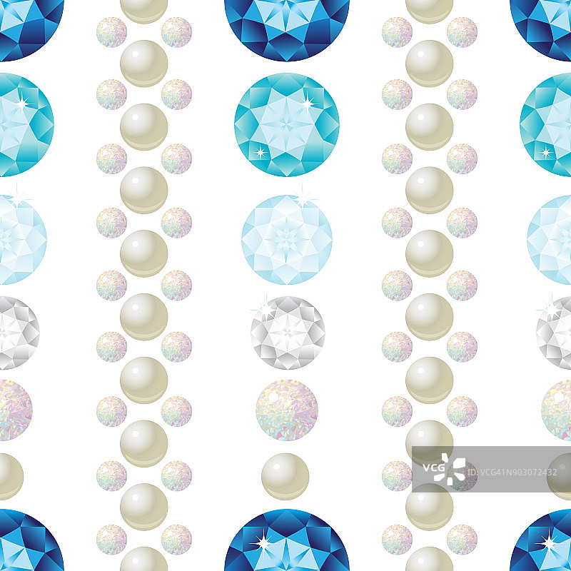 宝石无缝图案矢量图图片素材