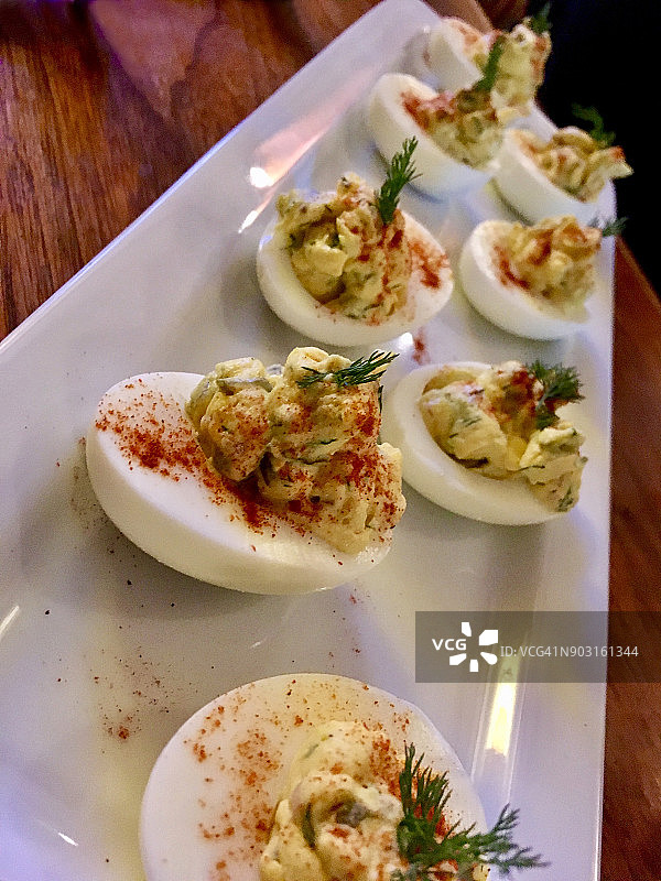 美味魔鬼蛋拼盘图片素材