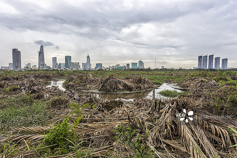越南胡志明市城市扩张图片素材