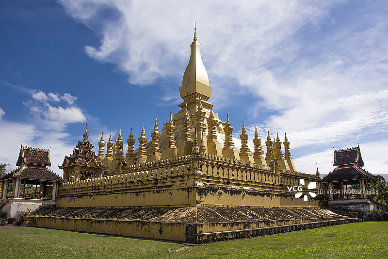 老挝万象塔銮佛寺图片素材