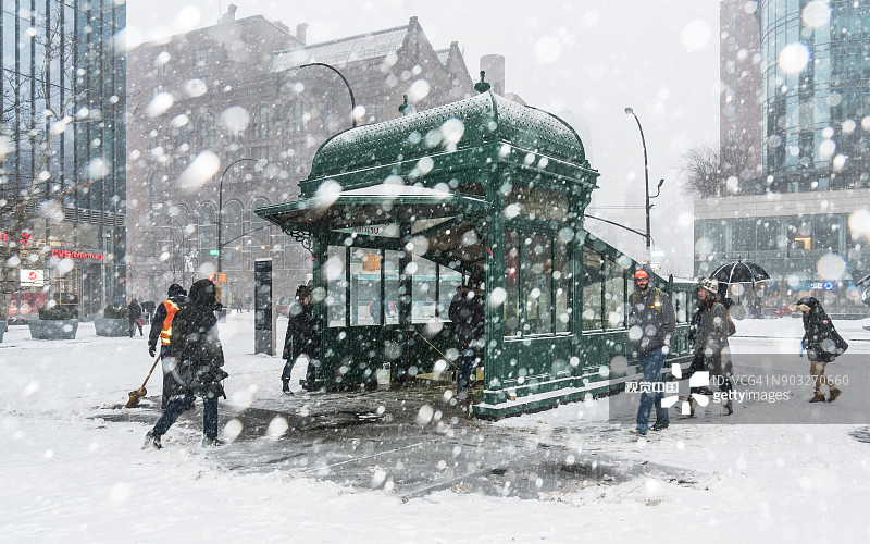 纽约雪景阿斯特坊图片素材
