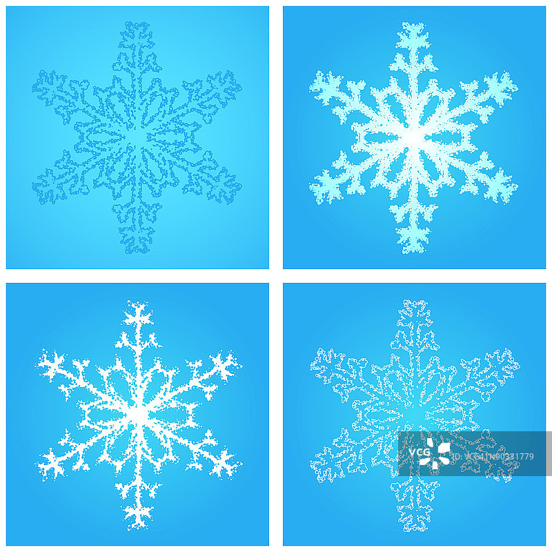 泡沫雪花02图片素材