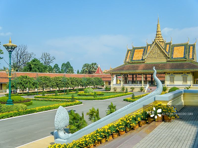 柬埔寨金边王家宫殿图片素材