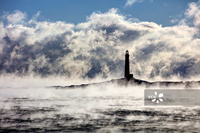 罗克波特的撒切尔岛灯塔图片素材