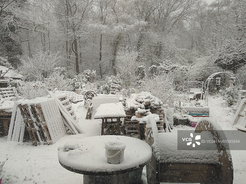 雪景花园图片素材