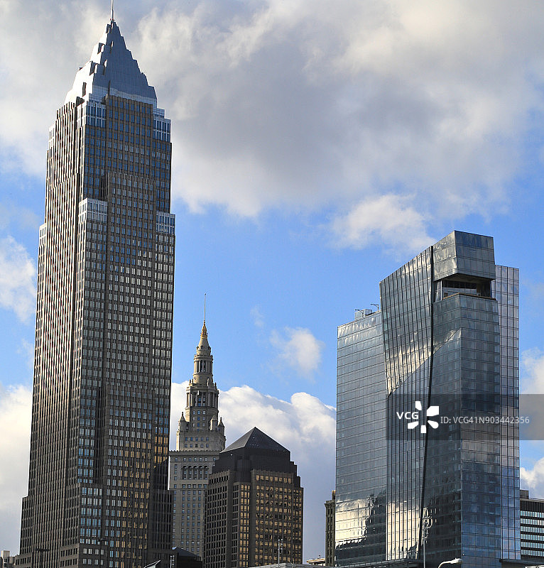 克利夫兰市中心天际线图片素材