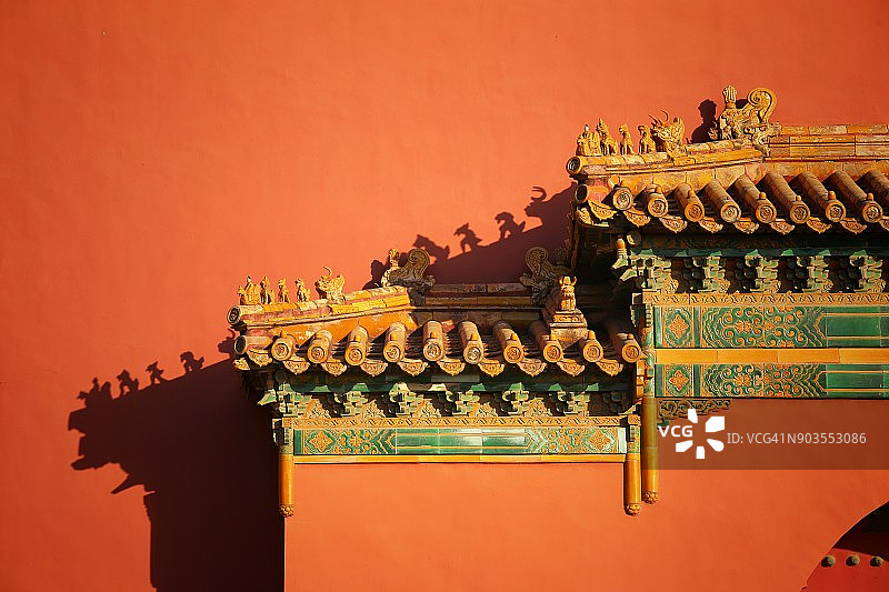 中国北京故宫建筑群局部图片素材