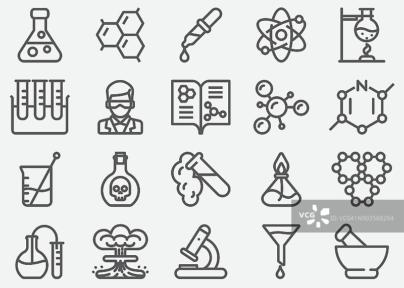 化学线性图标图片素材