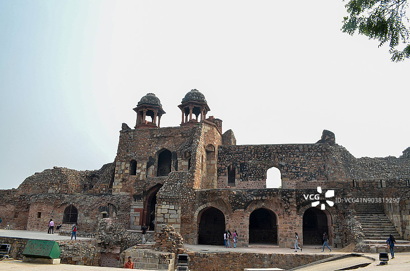 印度古迹：旧堡-胡马雍门（南部城墙）图片素材