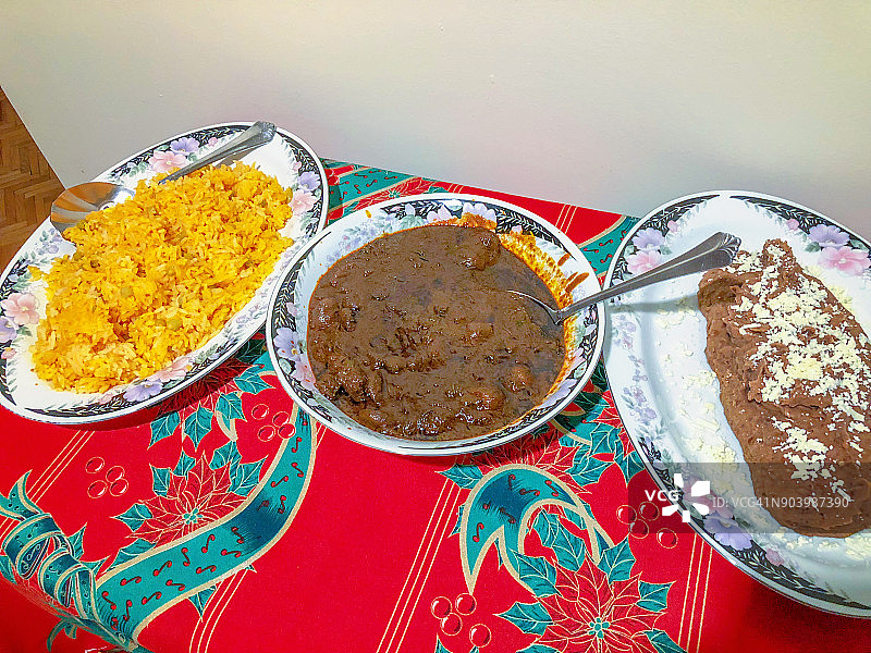 墨西哥圣诞菜肴罗梅里托斯图片素材