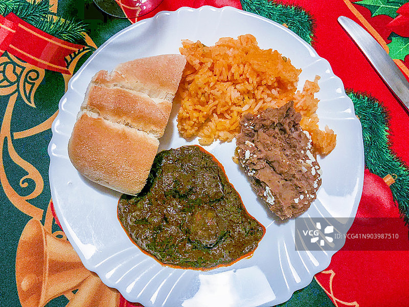 墨西哥圣诞菜肴罗梅里托斯图片素材